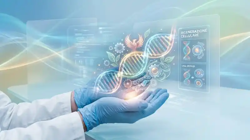 Rappresentazione concettuale della ricerca sulla salute del tessuto ovarico e medicina della riproduzione