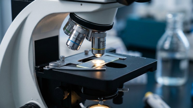 Microscopio di laboratorio per lo studio delle cellule staminali oogoniali