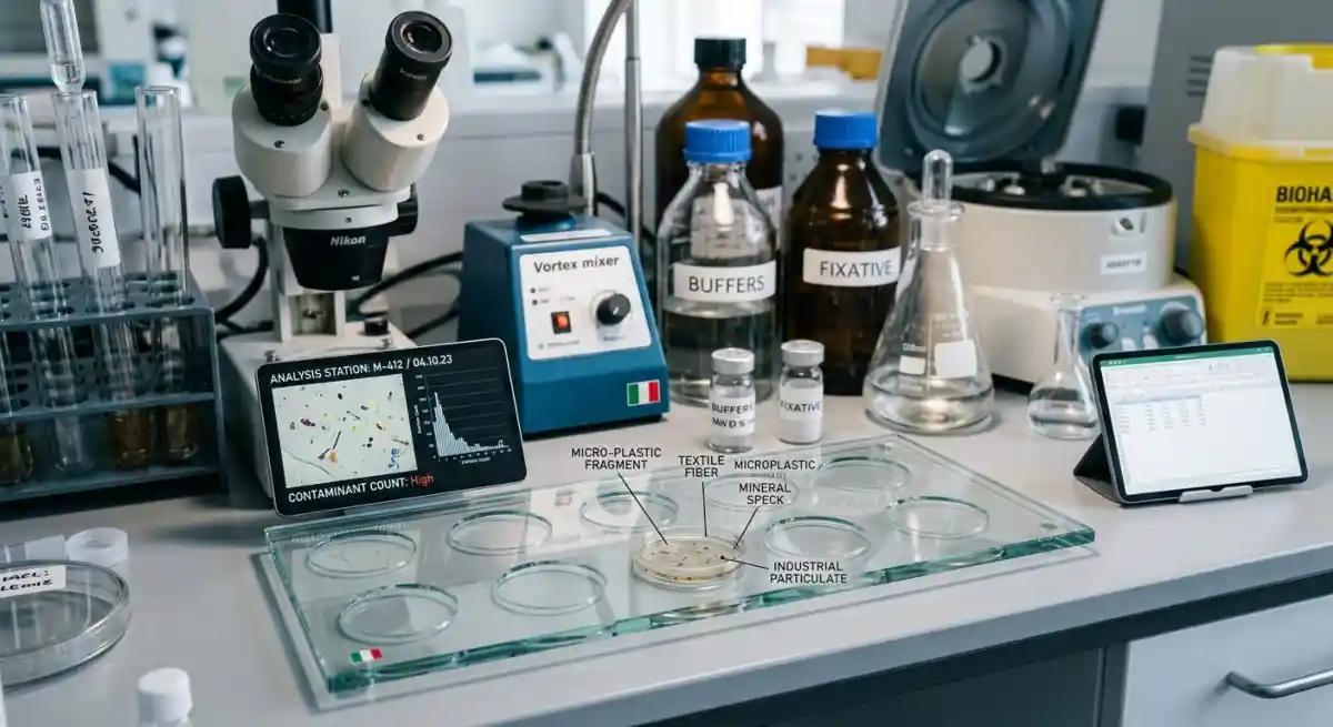 Analisi di laboratorio sull'impatto di microplastiche e interferenti endocrini sul liquido seminale