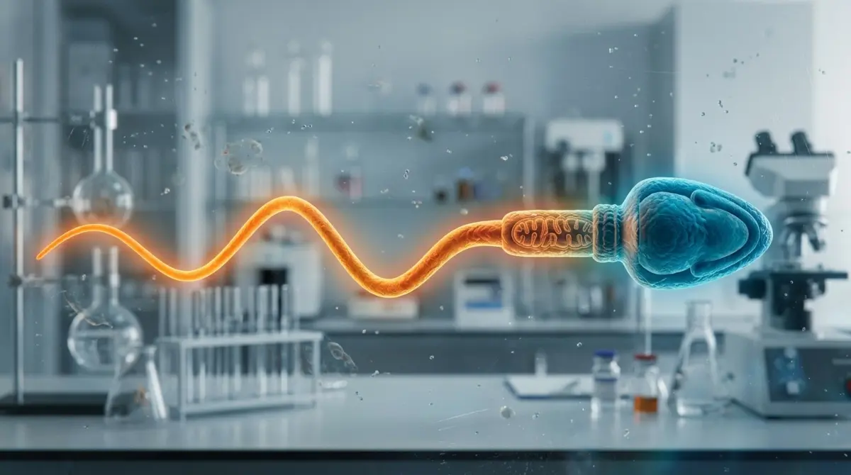 Illustrazione medica dello stress termico e del calore sulla spermatogenesi maschile