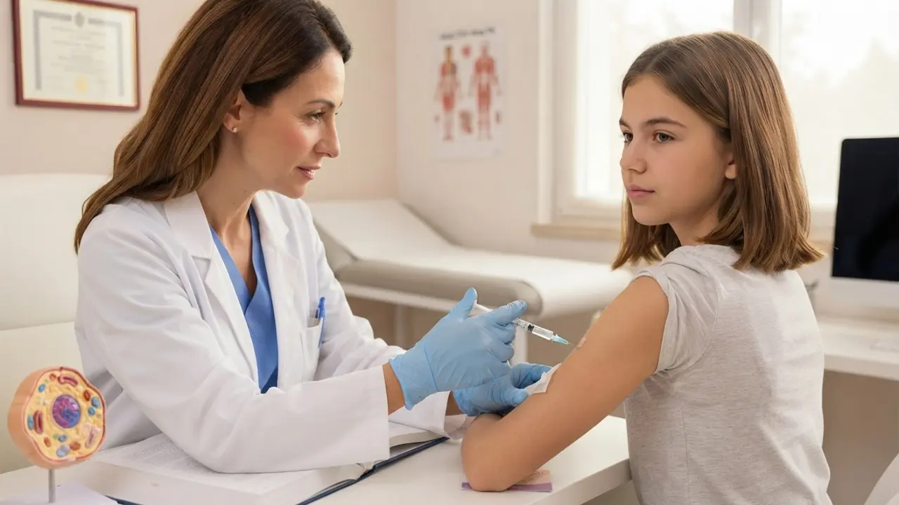 Somministrazione del vaccino anti-HPV a una giovane ragazza in ambulatorio medico per la prevenzione primaria.